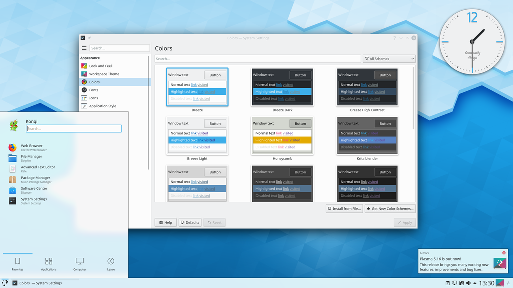 screenshot: KDE Plasma Desktop