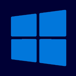 Windows-Logo auf dunkelblauem Hintergrund