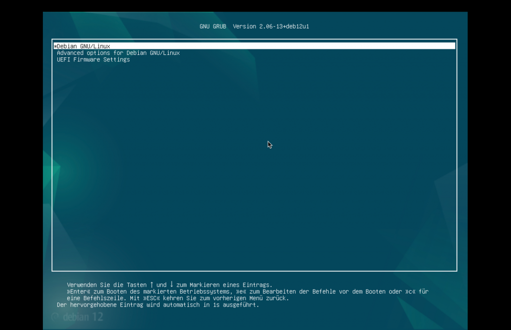 Debian-Installer, Neustart