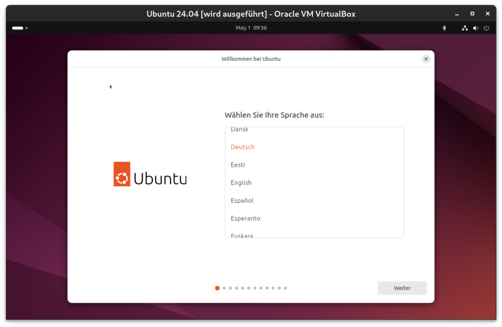 Ubuntu 24.04 Setup-Assistent